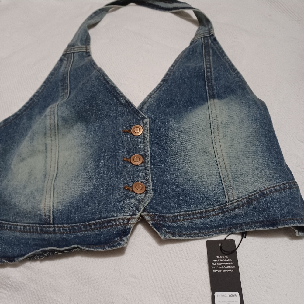 Fashion Nova debim stretch tank top NWt size xl